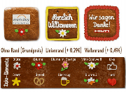 Lebkuchen Quadrat 8cm - optional mit Logo