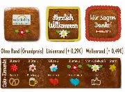 Lebkuchen Quadrat 8cm - optional mit Logo
