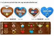 Lebkuchenherzen, 8cm - optional mit Logo