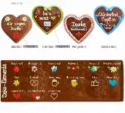 Gingerbread Hearts, 12cm - optional with Logo