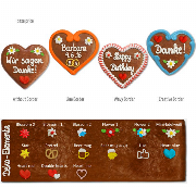 Individual Gingerbread Heart 12cm
