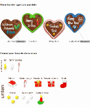 Christmas Gingerbread Heart individual, 14cm