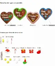 Christmas Gingerbread Heart individual, 14cm