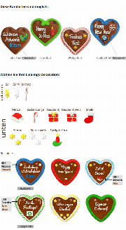 Lebkuchenherz individuell weihnachtlich, 14cm