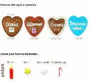 Christmas Gingerbread Heart individual, 10cm