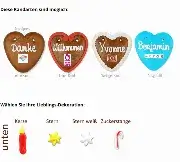 Lebkuchenherz individuell weihnachtlich, 10cm
