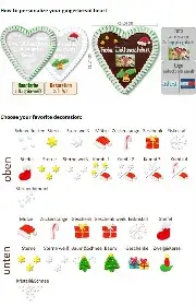 Christmas Gingerbread Heart individual, 24cm