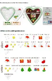 Lebkuchenherz individuell weihnachtlich, 24cm