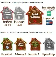 Lebkuchenhaus flach, individuell 30cm