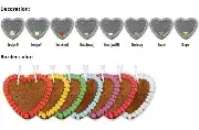 Customize gingerbread heart 14cm with text