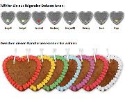 Lebkuchen Herz personalisiert mit Wunschtext 14cm