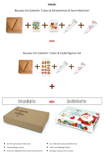 Mini Hexenhäuschen Bausatz im individuell bedruckten Versandkarton - Maxibrief-Format