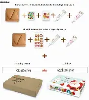Gingerbread house complete set L in printed advertising box, logo optional