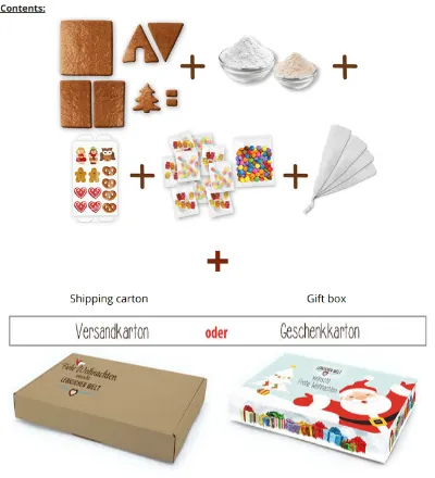 Hexenhaus L to build yourself in a printed gift box - with decoration and accessories
