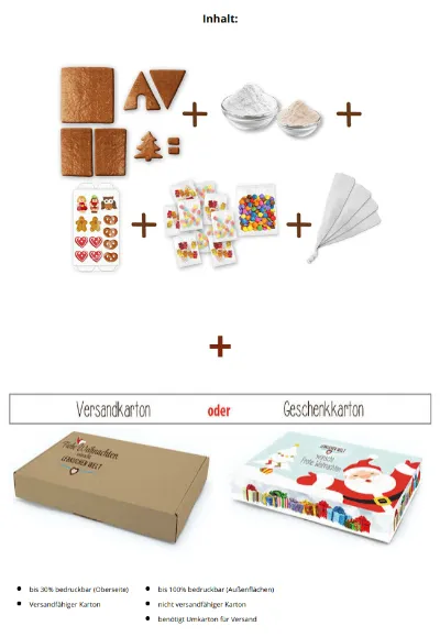 Hexenhaus L zum selber bauen im bedruckten Geschenk-karton - Mit Deko und Zubehör