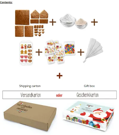 Lebkuchenhaus L Self - make - set in a printed box