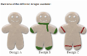 Gingerbread man with individual lettering - logo optional, 20cm