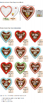 Personalize Gingerbread Heart with Text and Photo, 16cm