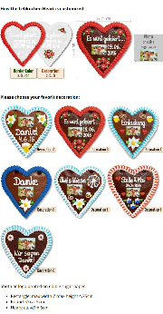 Gingerbread Heart custom made with phrase and Photo, 21cm