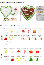 Lebkuchenherz individuell weihnachtlich, 16cm