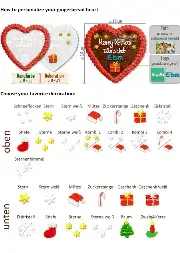 Christmas Gingerbread Heart individual, 18cm