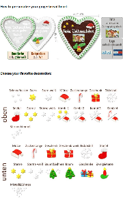 Christmas Gingerbread Heart individual, 21cm