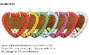 gingerbread heart customized with flower and logo 14cm