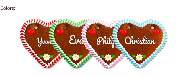 Gingerbread heart 12cm decorated with name