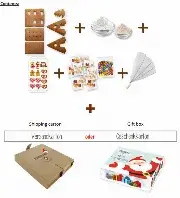 Gingerbread witch house DIY kit L in a customized box - complete set