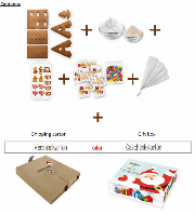 Gingerbread witch house DIY kit M with customized box - complete set