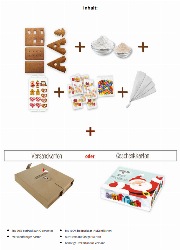 Lebkuchen-Haus Bastelset M im individuellen Karton - Komplett - Set