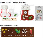 Gingerbread Boot, individual 13cm