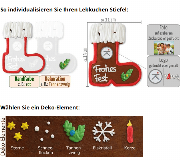 Lebkuchen Stiefel, individuell 13cm