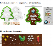 Gingerbread Christmas Tree, individual 17cm