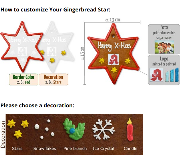 >Gingerbread Star, individual 15cm