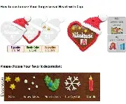 Gingerbread Heart with Christmas Cap, 16cm
