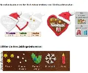 Lebkuchenherz mit Weihnachtsmütze individuell, 16cm