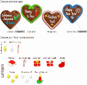 Christmas Gingerbread Heart individual, 12cm