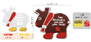 XXL Gingerbread Moose individual, 42cm