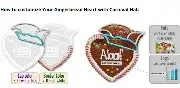 Gingerbread Heart with Carnival Hat, 12cm