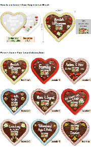 Gingerbread Heart with Photo, 24cm