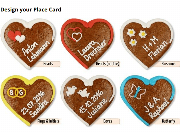 Place card heart made of gingerbread, 12cm