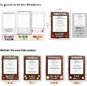 Lebkuchen Menükarte, klassich