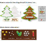 Gingerbread Christmas Tree, customizable 22cm