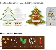 Gingerbread Christmas Tree, customizable 22cm