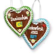 Gingerbread Hearts, 16cm - optional with Logo design it yourself