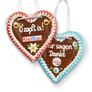 Gingerbread Hearts, 18cm - optional with Logo design it yourself
