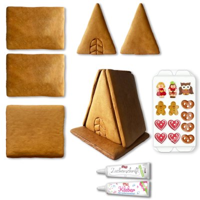 Gingerbread cookie house DIY kit size L to build yourself