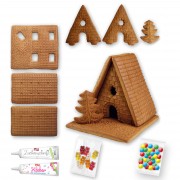 Gingerbread house kit L to make yourself including accessories set