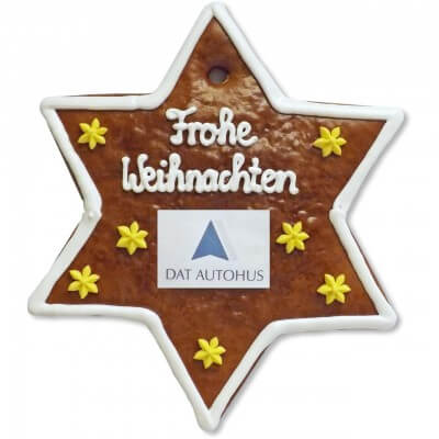 Gingerbread Star, customizable 20cm